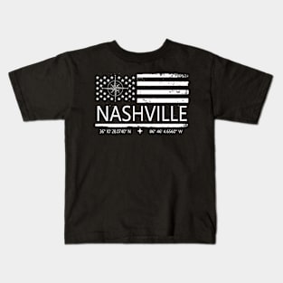 Us Flag Nashville, Nashville City Love Kids T-Shirt